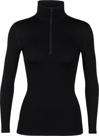 Icebreaker Tech LS Half Zip 260 naisten kerrastopaita, musta - Villakerrastot