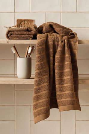 &Home - Froteepyyhesetti Day 2 osat - Ruskea - Käsipyyhkeet - 50X70 - - Homeroom