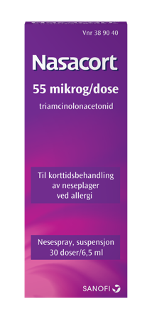 Nasacort nesespray 55mcg/dose