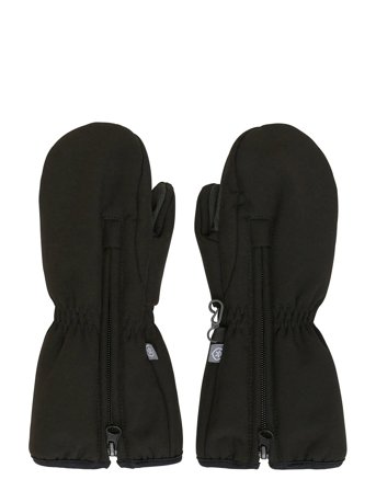 Mittens Softshell Black Color Kids