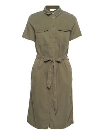 Vibista S/S Shirt Dress/Su Khaki Vila