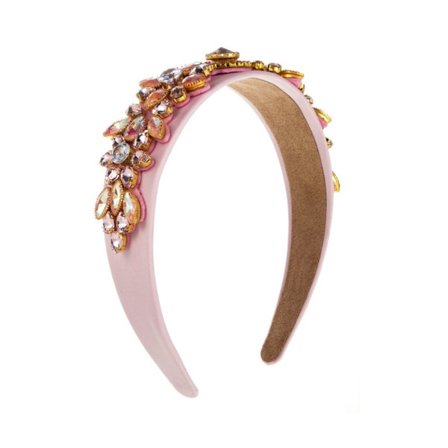 Rhinestone Pannband Inlagt Pearl Hårband ROSA