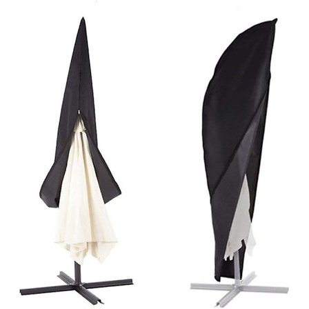 Vattentätt parasollskydd, stort kraftigt cantilever-parasollskydd med dragkedja 265 cm (50*70*40 cm) svart