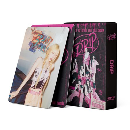 55 BABYMONSTER DRIP fotokort, KPOP merchandise, LOMO kort