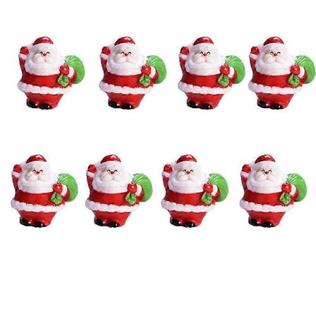 Pienoiskoossa olevat tonttuhahmot joulukuusen koristeluun, 8 kpl DIY-tarvikkeita