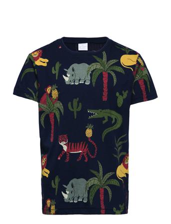 Top Ss Aop Djungle T-shirt Multi/mønstret Lindex