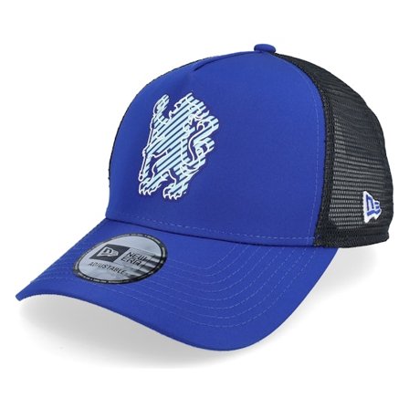 New Era - Football Blå trucker Keps - Chelsea Overlay Blue/Black A-Frame Trucker @ Hatstore