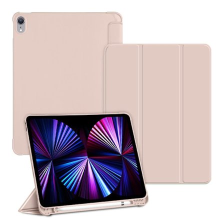 Fodral för iPad Air 3 10.5/Pro 10.5" enfärgad pennhållare rosa tri fold anti-dropp magnetisk