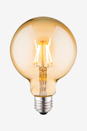 Aneta Lighting - Lyskilde Globe Ø95 E27 LED - Brun - Lyskilder & pærer - Fra Homeroom