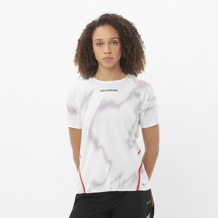 Salomon - T-Shirts S/lab Speed Tee W - White / Andorra