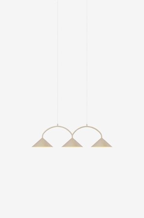 Globen Lighting - Pendel Curve 3 - Beige - Loftpendler - Fra Homeroom