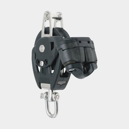 Moitão simples com manilha Seldén PBB 60, giratório, de deslizamento, com olhal e mordedor, para cabos Ø8 - 12 mm