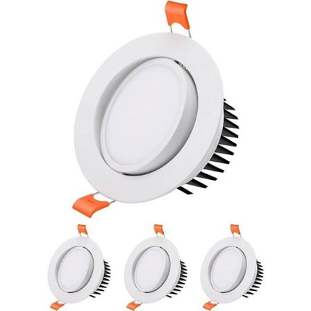 3-delad infälld LED-spotlight 12W Badrum Infälld LED-spotlight 6000k Kallvit Extra Platt LED Infälld Spotlight 40 PZCC—yux