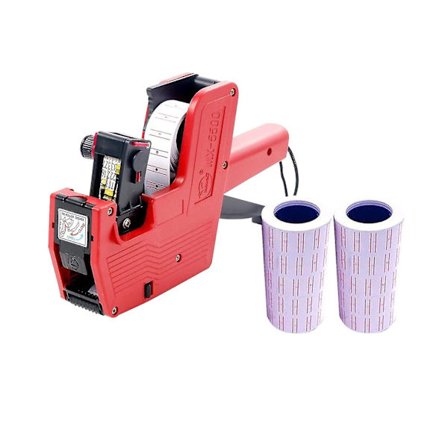 Prislappmaskin med 8 sifre, håndholdt prislapper, datomaker, prising med 10 stk. prislapper for kontor, butikk, dagligvarebutikk, organisering