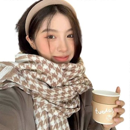 Dame Houndstooth Skjerf Houndstooth Sjal Mykt Skjerf Sjal Vinter Reiseklær for Kvinner Y2K Harajuku Stil[D]