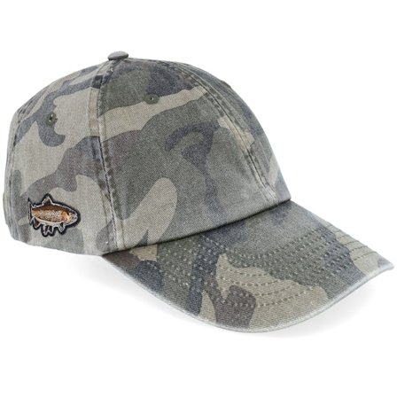 Skillfish - Camo unconstructed Casquette - Tiny Brown Trout Vintage Washed Camo Dad Cap @ Hatstore