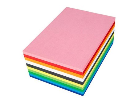 Gladkartong A5 mix färger 180g 250/fp - Lyreco - Skola och förskola - Hobbypapper - Kartong