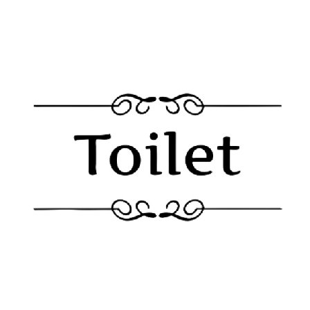 Badrumsväggdekaler för Toalett Badrumsväggdekal Dörrdekal