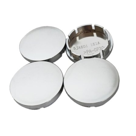 4 stk/sett Svart/Sølv 56mm Bilhjul Senterkopp for Felg Nav ABS Deksel Bil Univer Svart