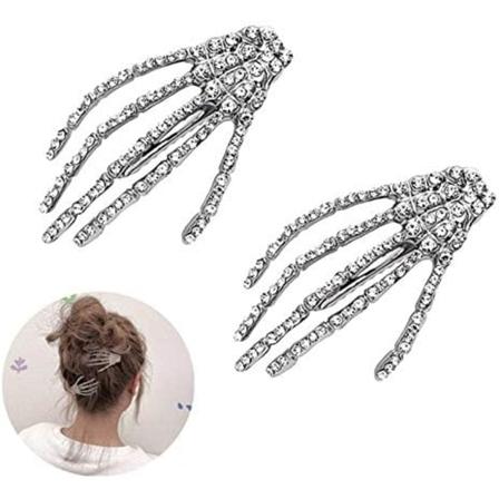 Halloween Kostyme Hårklipp Tilbehør - Rhinestone Skjelett Hånd Hårklipp Bein Hårklemmer Baretter Pins Bursdag Ch