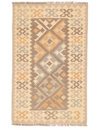 Hell Nomad Kelim Teppich Handgewebt 117X186 Orange/Beige Persien/Iran