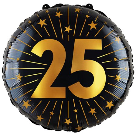 Folieballon med Stjerner og Tallet 25