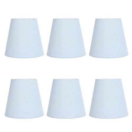 6 Pakning Clip On Stoff Lampeskjermer Moderne Enkle Bord Gulvlampe Deksel for E14 Pærer