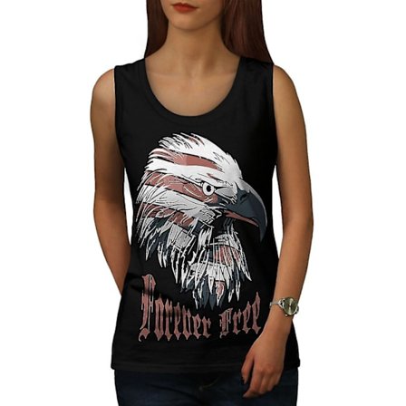 America Eagle Free Usa Women Blacktank Top | Wellcoda