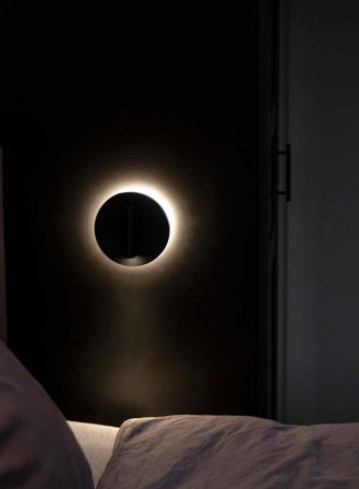Circle vegglampe - sort