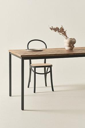 Jotex - Eettafel 90x175 Cm Zwart/hout Zwart/hout - NEHRU - Koop Eettafels bij Jotex