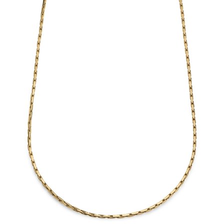 Essentials | 3 mm Gold-Tone Rectangular Box Chain Necklace for Men - Chain necklaces