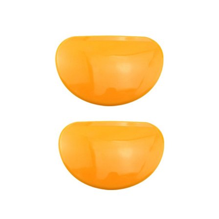 Dejskraber i plastik - Dejskærer - 2 stk. skraber - til køkkenbrød, pandekager, dej, ost, chokolade - 15,8 x 10,2 cm (orange)