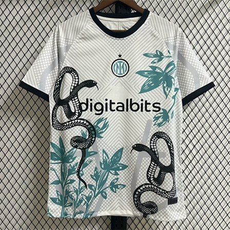 Sesong 2425 F.C. Internazionale Milano Kortarmet Fotballtrøye Hurtigtørkende Pustende Sportsklær