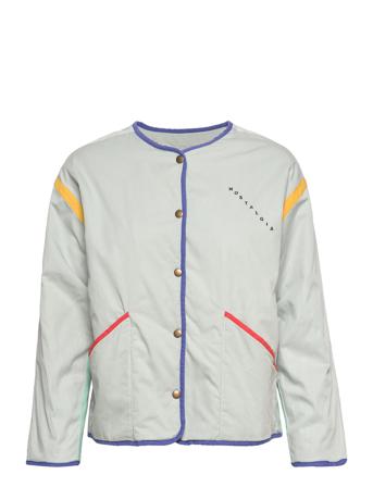 Color Block Quilted Jacket Blue Bobo Choses
