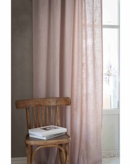 Yhdistelmänauhaverho Brooklyn yksivärinen pellavatyylinen 2 kpl Vaalea pinkki