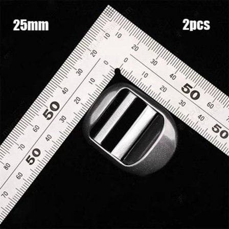 2stk Metall Stige Lås Glider Juster Spenner 25MM