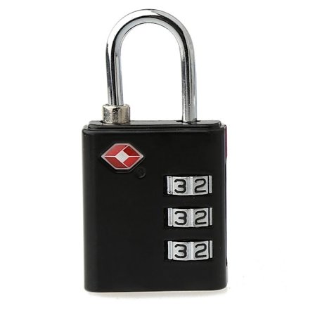 TSA Customs Code Lock Bagage Lösenordslås SVART
