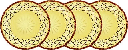 LYNGBY GLAS ASJETT SORRENTO 16CM 4STK AMBER