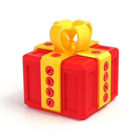 25-26 Irriterende Gaveeske med Skruer, Irriterende Gaveeske med Vrilager, 3D-Printet Spøk Skrueeske Gave til Barn Voksne