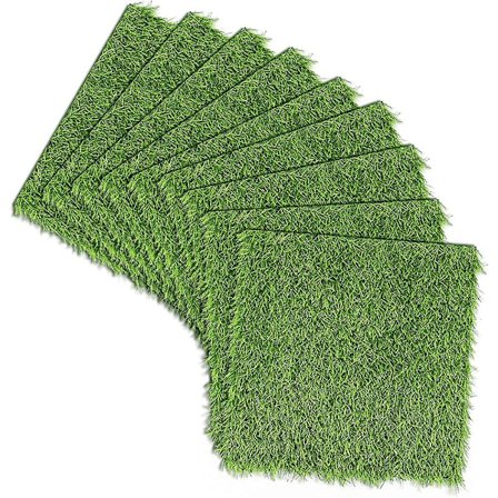 Kunstig gress, 9 pakker med høy tetthet falskt gress, falskt gress for hagen GiftBY