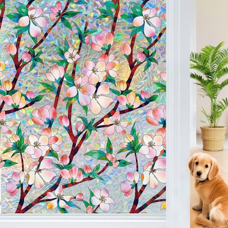 Vinduesfilm Regnbue 3D – Statisk glasfilm uden lim, UV-beskyttelse Dekorativ privatlivsfilm