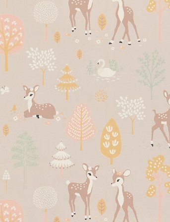 Majvillan Wallpaper Golden Woods Dusty Lilac - Purple - 1005X 53CM