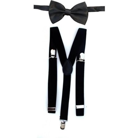 Lasten henkselit + perhosrusetti, säädettävä solmio lapsille - Korkealaatuinen setti