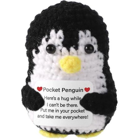 Hæklede Dyr Håndlavet Legetøj, Emotionel Pingvin Lille Strikket Dukke med