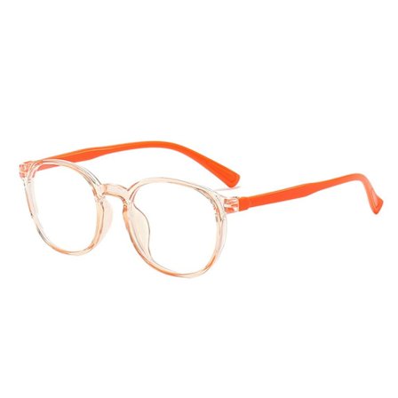 Barn Anti-Blue Light Glasögon Runda Glasögon ORANGE