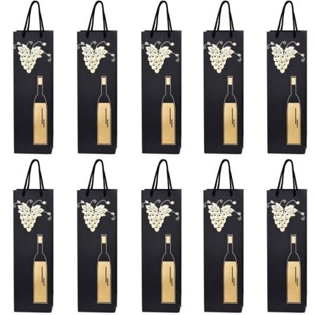 10 pullosuojaa lahjapakkauksia viinille, proseccolle ja samppanjan 40 x 12