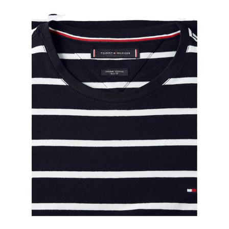 Tommy Hilfiger Stretch Slim Fit Tee- Stripe Blå, Herre T-shirts