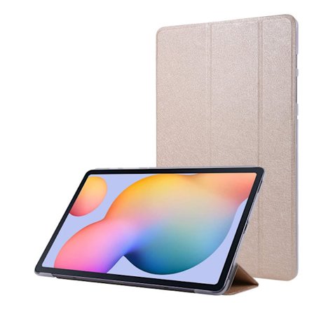 Samsung Galaxy Tab S8+/S7+ Silk Textur Flip Läderfodral