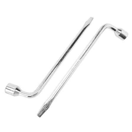 2 st 21 mm L-formad hjulmutternyckel för bilar, sexkantsnyckel med slitsad ände