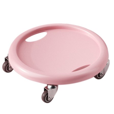 Core Slider Magträning Glidande Skiva med 4 Hjul Hemmagym Rosa